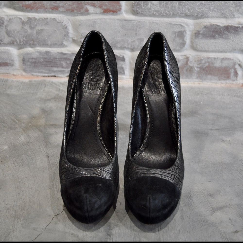 Vince Camuto Black Suede Pump